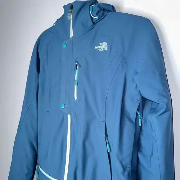 The North Face Women's Furano Hyvent Jacket Detachable Hood Teal Blue Size Small - Picture 2 of 5
